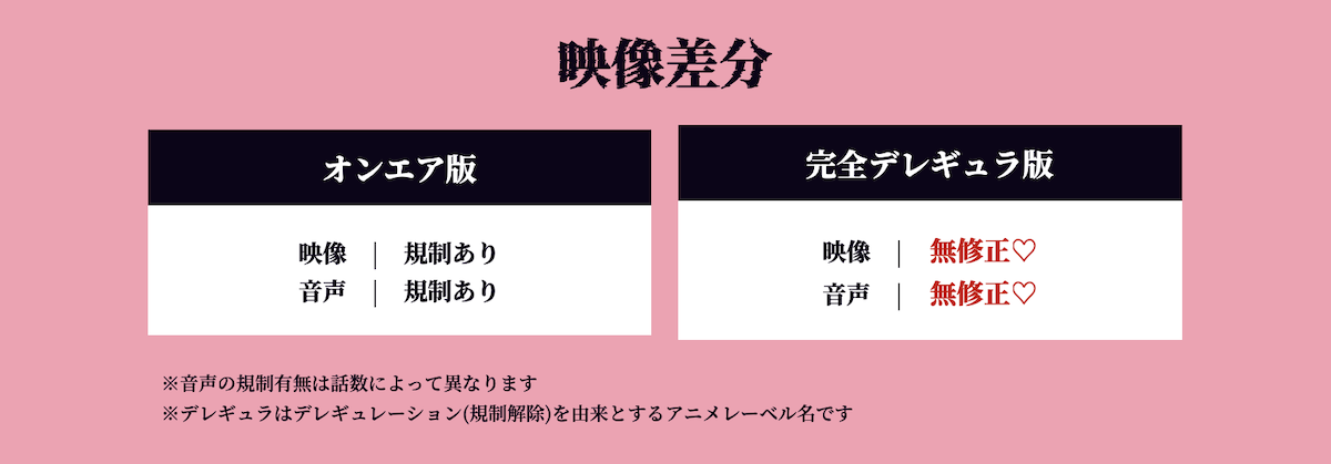 アニメ「インゴクダンチ」オンエア版と完全デレギュラ版の違い