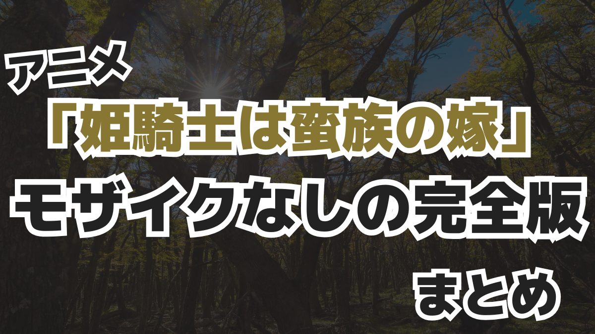 アニメ「姫騎士は蛮族の嫁」モザイクなしの完全版まとめ